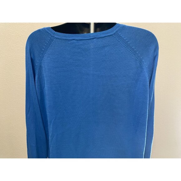 Zara Sweater Womens Size M Super Blue Long Sleeve Pullover - Picture 9 of 10